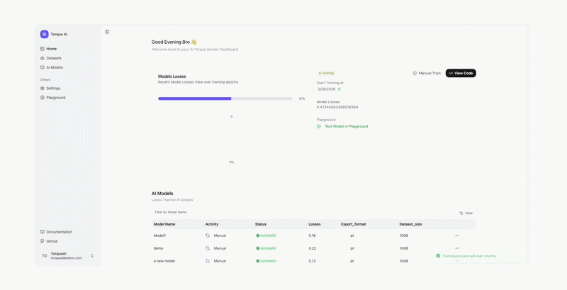 ML Models Training Dashboard